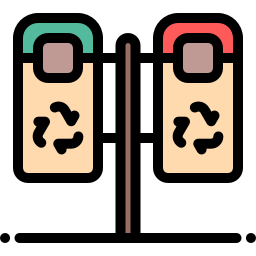 recycling Detailed Rounded Lineal color icon