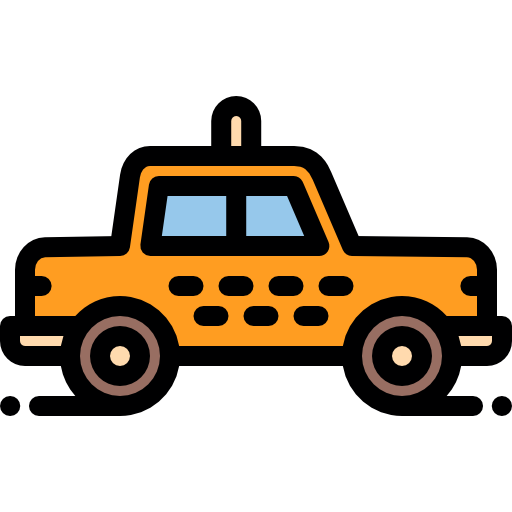 taxi Detailed Rounded Lineal color icon