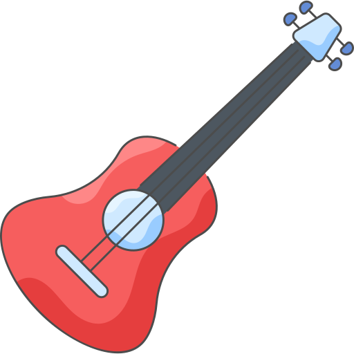 Acoustic guitar Generic Thin Outline Color icon