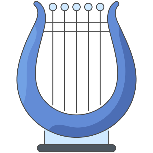 Lyre Generic Thin Outline Color icon