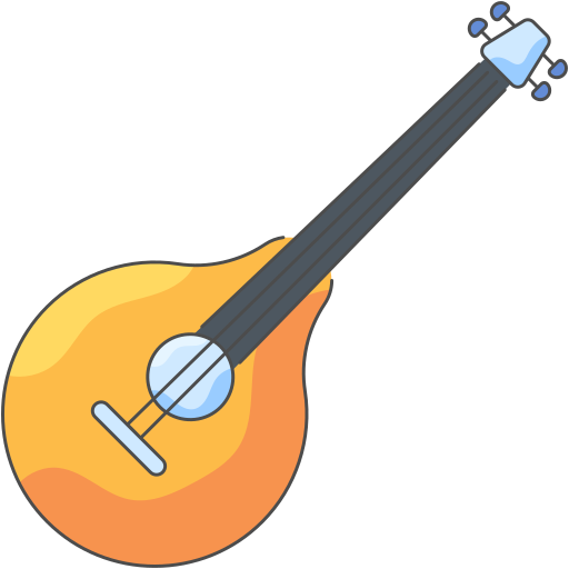Mandolin Generic Thin Outline Color icon