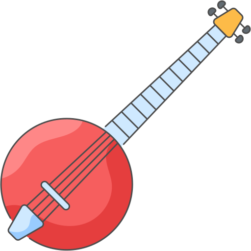 banjo Generic Thin Outline Color Icône