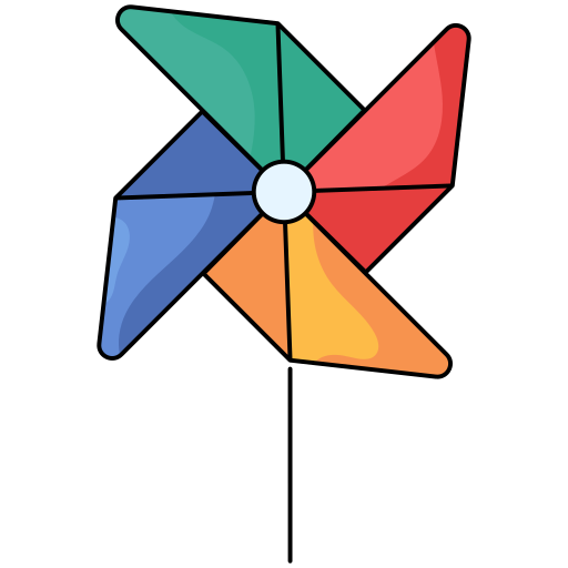 바람개비 Generic Thin Outline Color icon