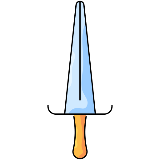 zwaard Generic Thin Outline Color icoon