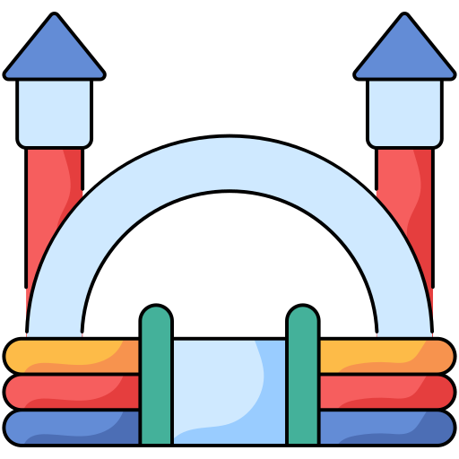 Надувной замок Generic Thin Outline Color иконка