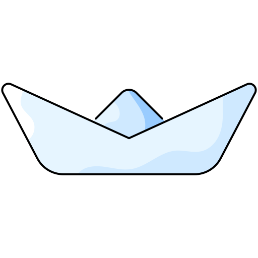 Paper boat Generic Thin Outline Color icon