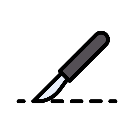 Scalpel Vector Stall Lineal Color icon