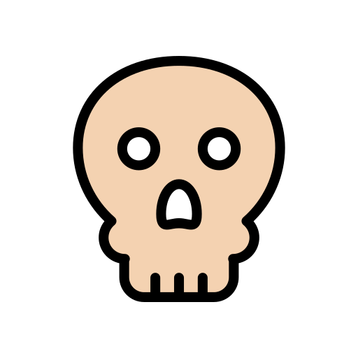 Skull Vector Stall Lineal Color icon