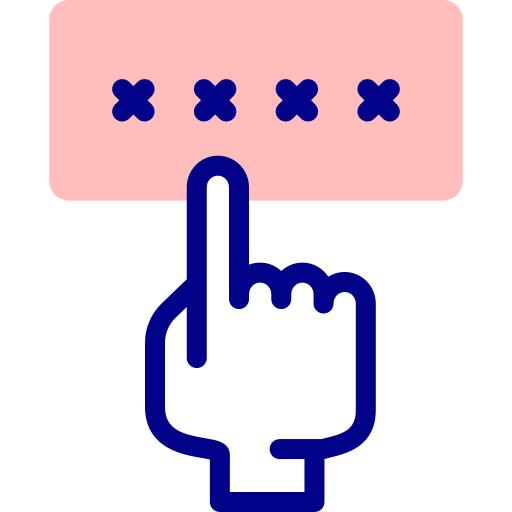 パスワード Detailed Mixed Lineal color icon
