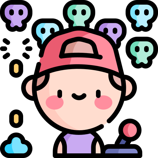 jugador Kawaii Lineal color icono