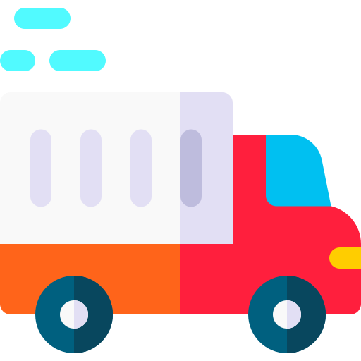 Delivery truck Basic Rounded Flat icon