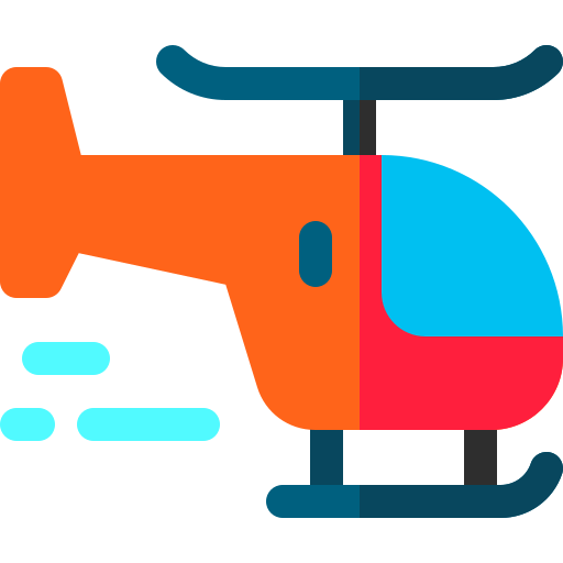 Helicopter Basic Rounded Flat icon
