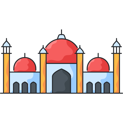 mosquée badshahi Generic Thin Outline Color Icône