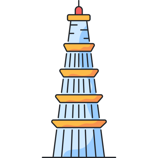 qutab minar Generic Thin Outline Color icono