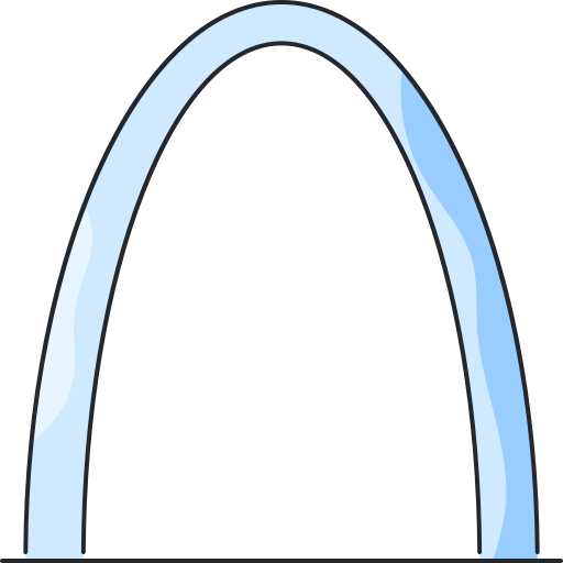 Gateway arch Generic Thin Outline Color icon