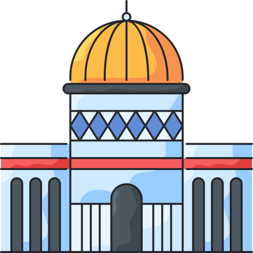 Dome of the rock Generic Thin Outline Color icon