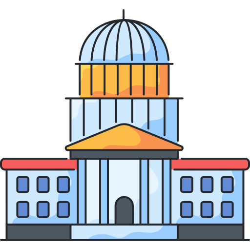 국회 의사당 Generic Thin Outline Color icon