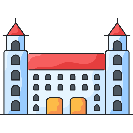 zamek w bratysławie Generic Thin Outline Color ikona