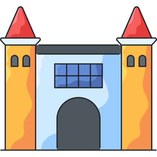 het kasteel van edinburgh Generic Thin Outline Color icoon