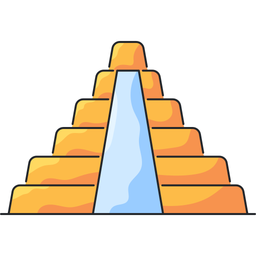 piramide di chichén itza Generic Thin Outline Color icona