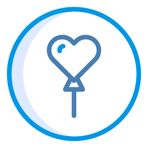 globo de corazón Generic Blue icono