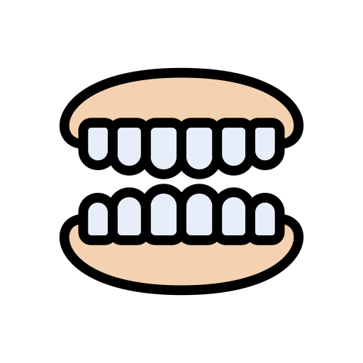 zęby Vector Stall Lineal Color ikona