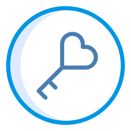 klucz miłości Generic Blue ikona