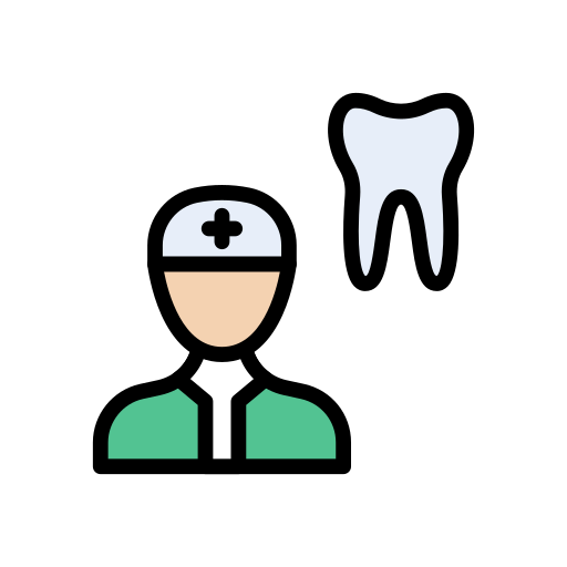 Dentist Vector Stall Lineal Color icon