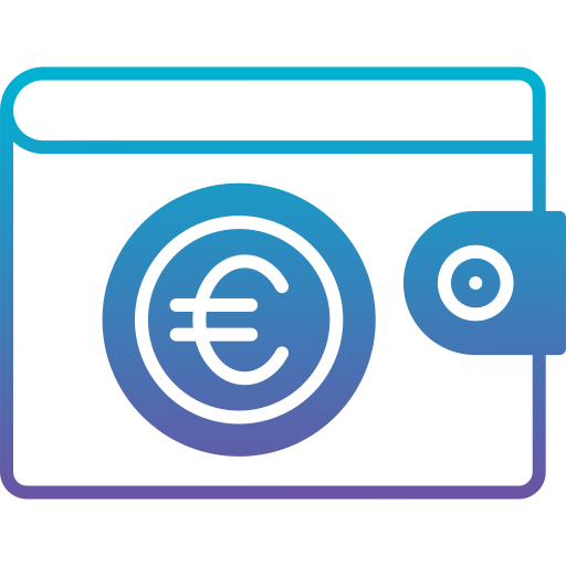 Wallet Generic Outline Gradient icon