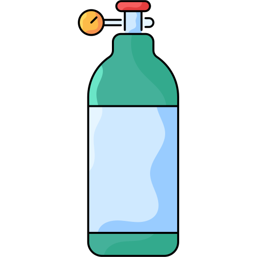 bouteille d'oxygène Generic Thin Outline Color Icône