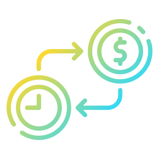 tijd is geld Good Ware Gradient icoon