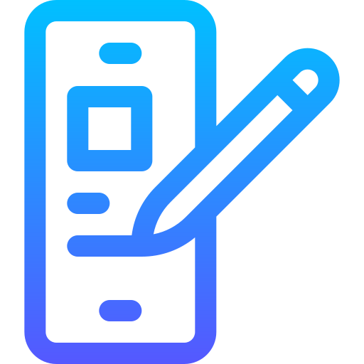smartphone Basic Gradient Lineal color icon