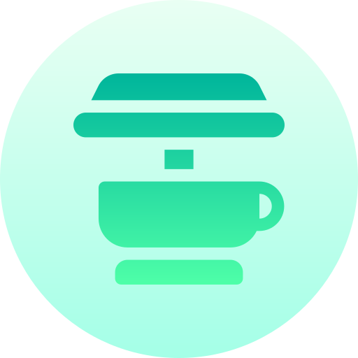 koffiekop Basic Gradient Circular icoon
