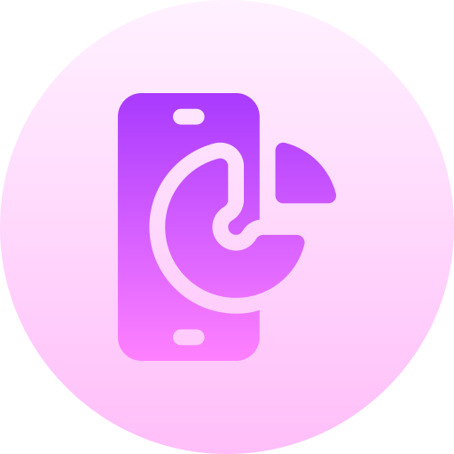 teléfono inteligente Basic Gradient Circular icono