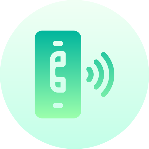 teléfono inteligente Basic Gradient Circular icono