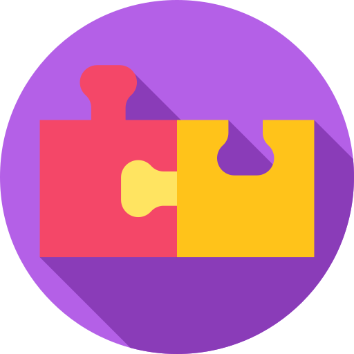 puzzle Flat Circular Flat ikona