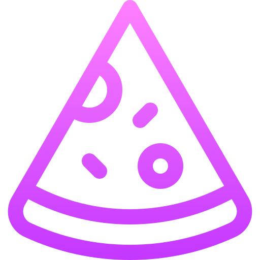 피자 Basic Gradient Lineal color icon