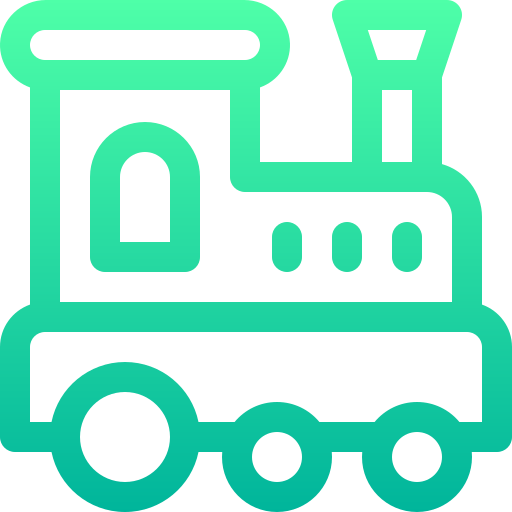 Train ride Basic Gradient Lineal color icon