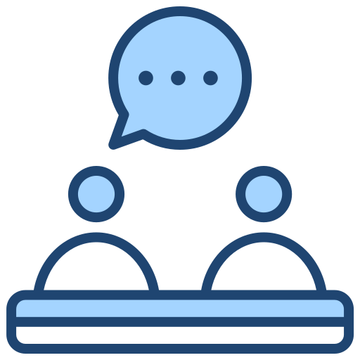 Interview Generic Blue icon