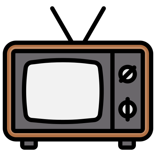 Старый телевизор Generic Outline Color иконка