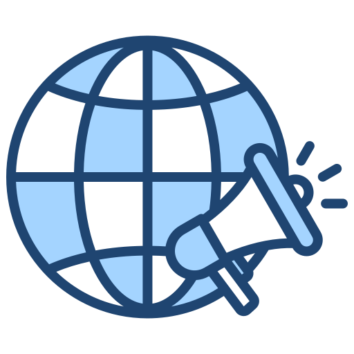 wereldwijde marketing Generic Blue icoon