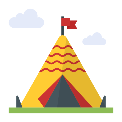 tenda da campeggio Generic Flat icona