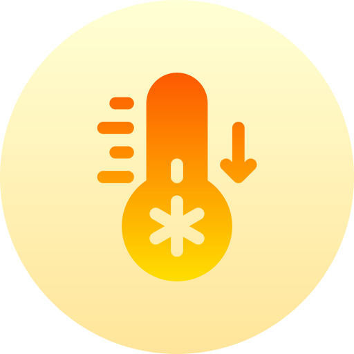 niedrige temperatur Basic Gradient Circular icon