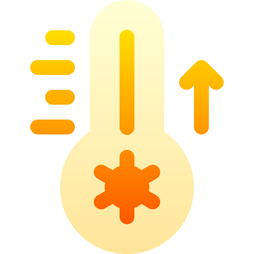 hoge temperaturen Basic Gradient Gradient icoon