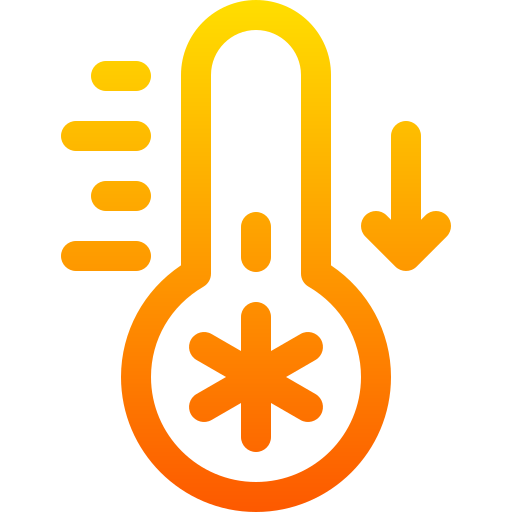 bassa temperatura Basic Gradient Lineal color icona
