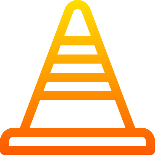 cone de tráfego Basic Gradient Lineal color Ícone