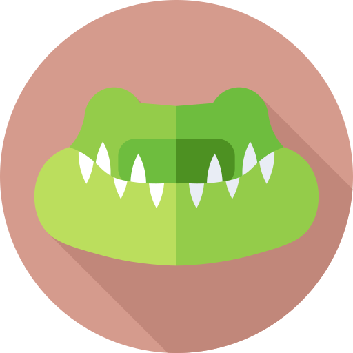 krokodyl Flat Circular Flat ikona