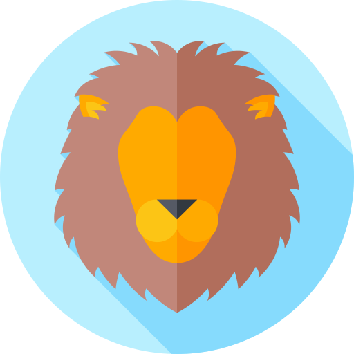 Lion Flat Circular Flat icon