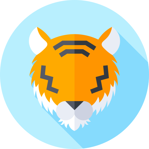 tiger Flat Circular Flat icon