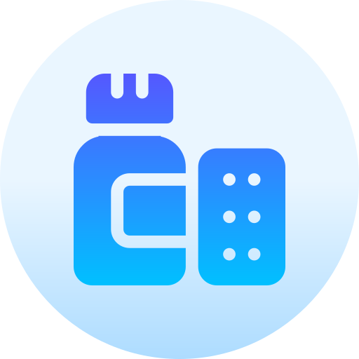 médicaments Basic Gradient Circular Icône